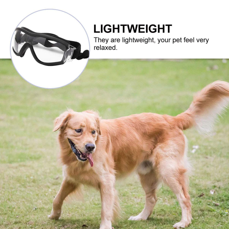 ULTECHNOVO Pet Goggles Eye Protective Glasses Anti-UV,Windproof,Waterproof Eye Goggles for Medium-Sized or Large Dog (Transparent) - BeesActive Australia