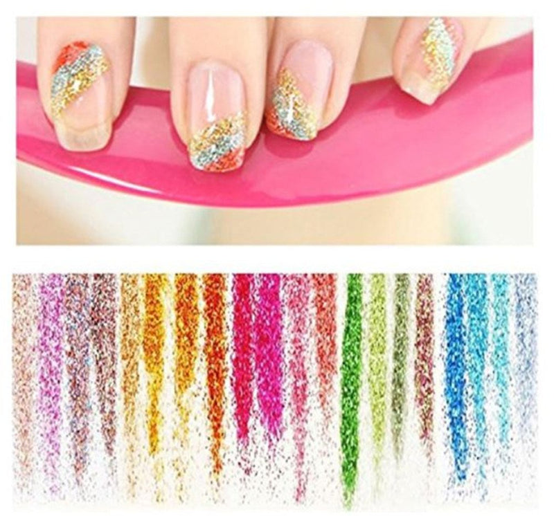 XICHEN 45 Pcs/Colors nail art glitter powder dust tips decoration Sets & Kits - BeesActive Australia