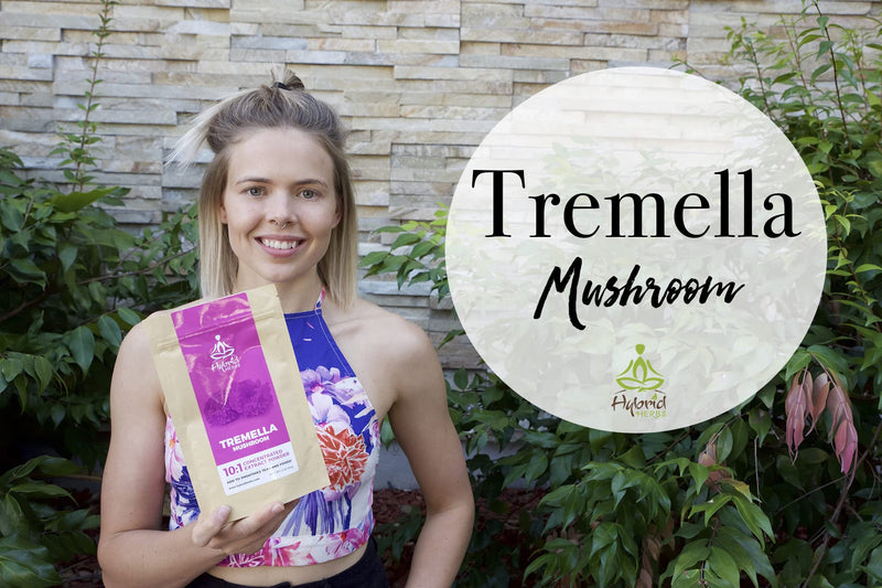 HYBRID HERBS � ORGANIC TREMELLA MUSHROOM | 10:1 Extract Powder | Anti Aging Supplement for Beauty & Skin | Rich in Antioxidants, Beta Glucans, Vitamin D & Prebiotic Fibre | 113 Servings (113g) - BeesActive Australia