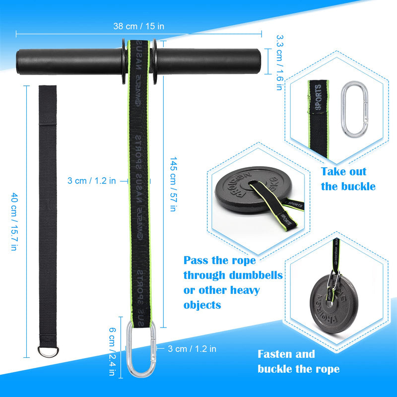 XonyiCos Forearm Wrist Roller Fitness Blaster, Arm Exerciser Wrist Trainer, Forearm Muscle Strength Workouts Tools, Weight Bearing Rope Roller Equipment with Non Slip Cushion, Rope for Dumbbells - BeesActive Australia