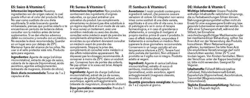 Elderberry Supplement with Vitamin C | 60 Capsules = Up to 2 Month Supply | High Strength Immune System Support - BeesActive Australia