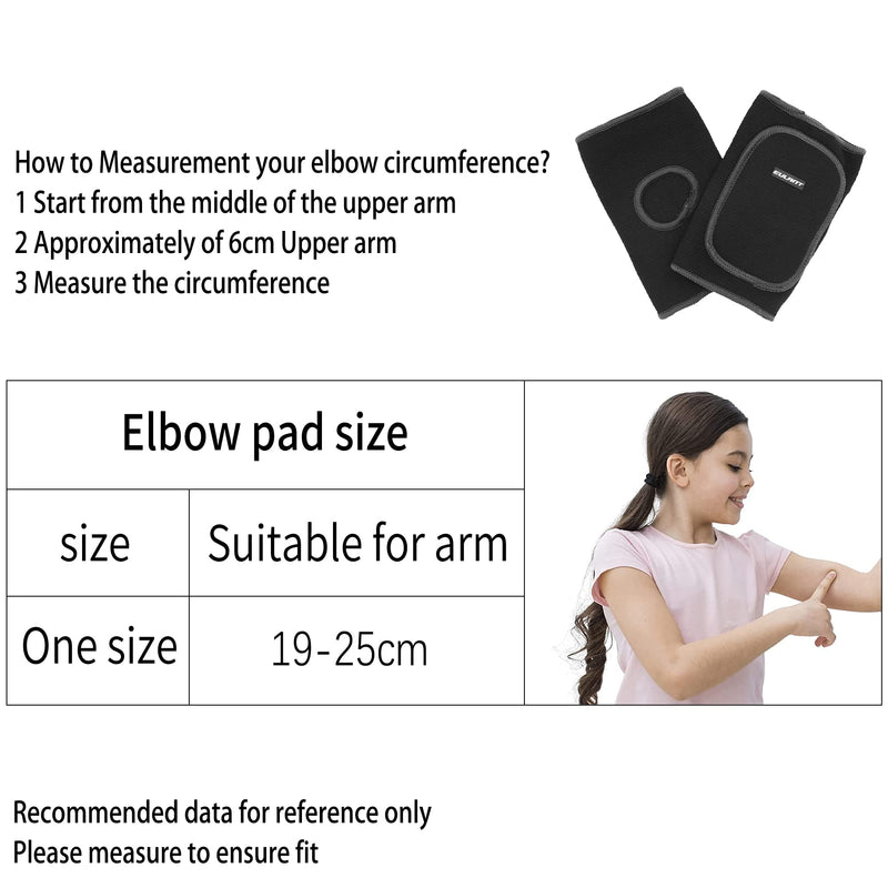 Sborter Eblow Pads for Kids Junior Youth, Toddler, Soft & Breathable Knee Pad for Biking Volleyball Basketball Football Skating Dancing Crawl Black - BeesActive Australia