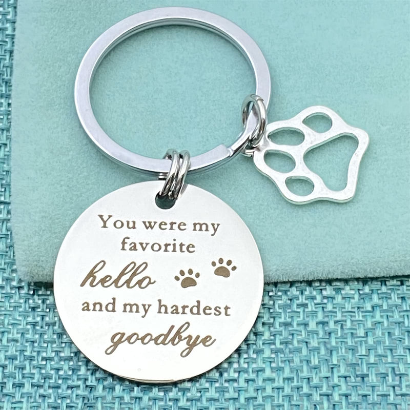 Dog Cat Memorial Gifts Remembrance Keychain Jewelry for Dog Cat Lover Family Loss of Pet Sympathy Condolences Gifts in Memory of Beloved Dog or Cat Pet Lover Owner Puppy Parent Pet Keepsake Key Ring - BeesActive Australia