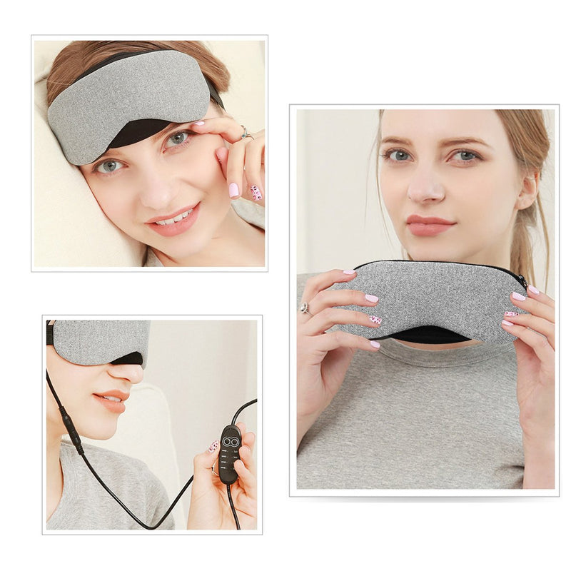 Heated Eye mask - VINDAR Cotton Eye Mask, Warming Night Massage Mask, Electric USB Heated Hot Pads, Adjustable Temperature Control, Designed to Relieve for Blepharitis, Dry, Stress, Puffy Eyes - BeesActive Australia