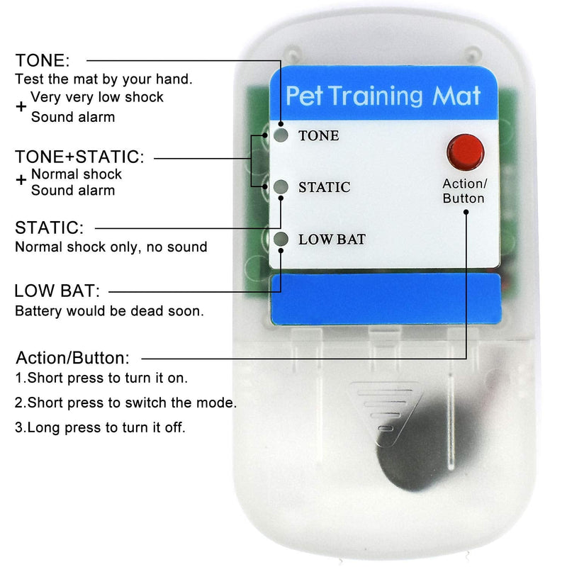 Electric Mat for Dogs Cats Pet Training Deterrent Shock Mat Pad 60 x 12 inch - BeesActive Australia