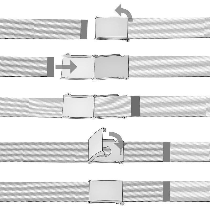 Canvas Web Belt Fully Adjustable Cut to Fit Golf Belt Flip Top Buckle 1pk Black Buckle - Beige Fit waist 29-47" - BeesActive Australia