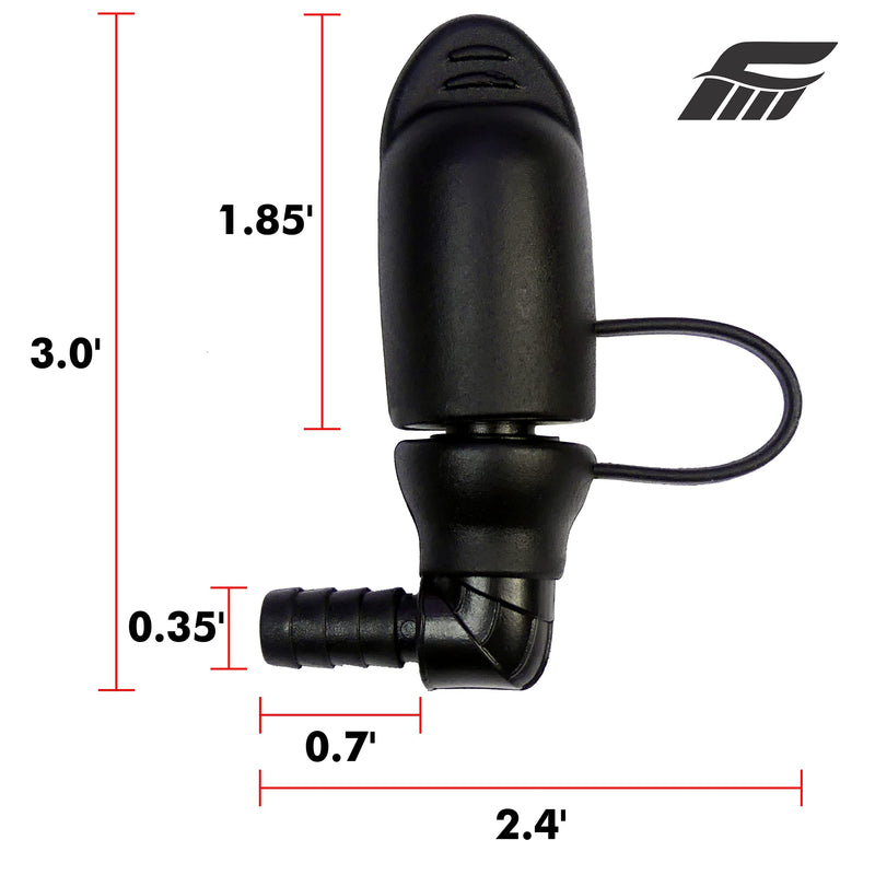 Hydration Bladder Bite Valve Mouthpiece Replacement > Pull/Push Shutoff Valve, Silicone Nozzle with Cap Protector, 90 degree for Quick Acces & Easy Drinking, Universal for Any Hydration Pack System - BeesActive Australia