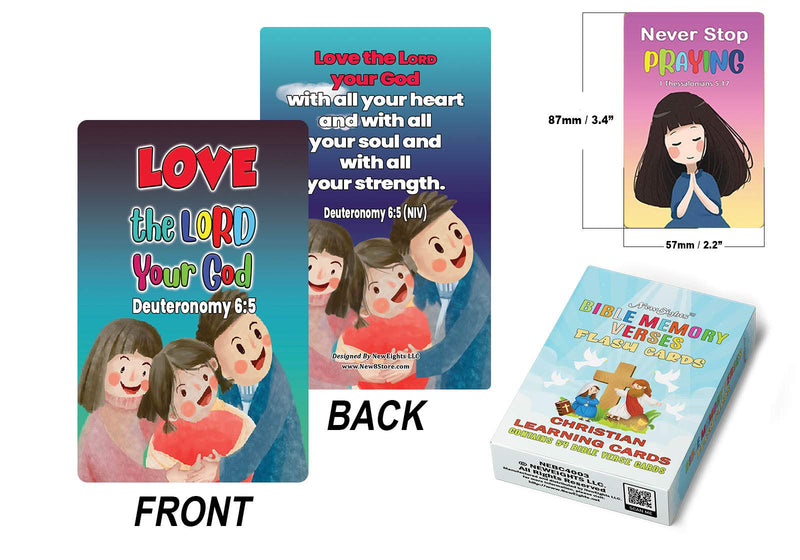 NewEights Christian Learning Cards - Bible Memory Verses Flash Cards (2-Deck) – Learning Day Care Classroom Nursery Home Teaching Supplementary Educational Card Pack for Parent Teachers Boys Girls Cards - Bible Trivia Playing Cards (2-deck) - BeesActive Australia