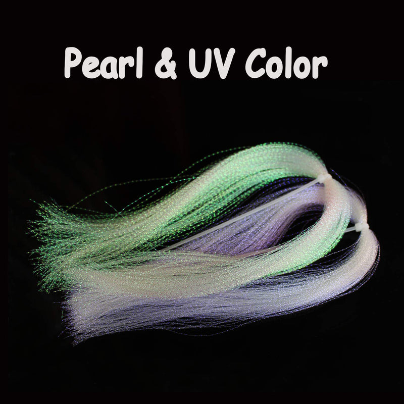 Tigofly 14 Packs 7 Colors UV Crystal Flash Holographic Tinsel Krystal Twisted Flashabou Sparkle Streamer Fly Tying Materials - BeesActive Australia