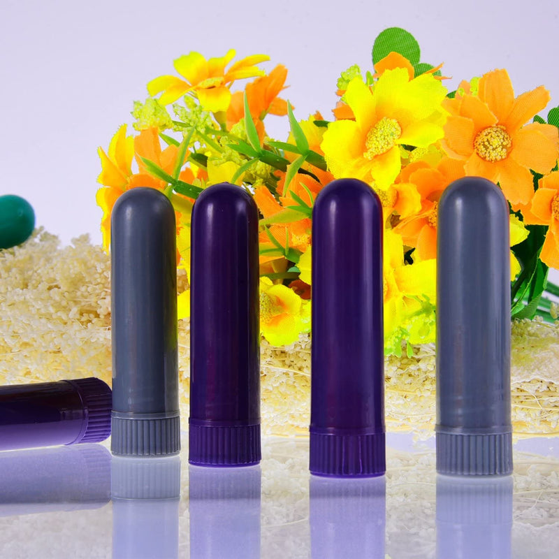 YANGWEN Essential Oil Inhaler Tubes,Essential Oil Aromatherapy Nasal Inhalers Tubes Refillable Inhaler Stick with Wicks,7 Colors - BeesActive Australia