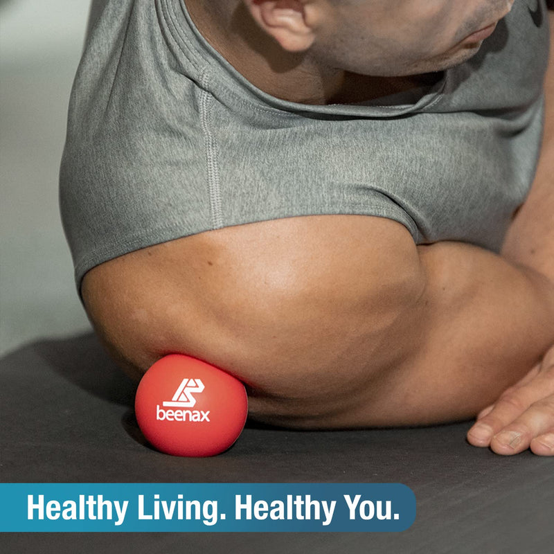 Beenax Lacrosse Massage Ball - Perfect for Trigger Point Therapy, Myofascial Release, Plantar Fasciitis, Deep Tissue, Muscle Relief, Rehab, Physio - Designed to Relieve Stress and Relax Tight Muscle Purple - BeesActive Australia