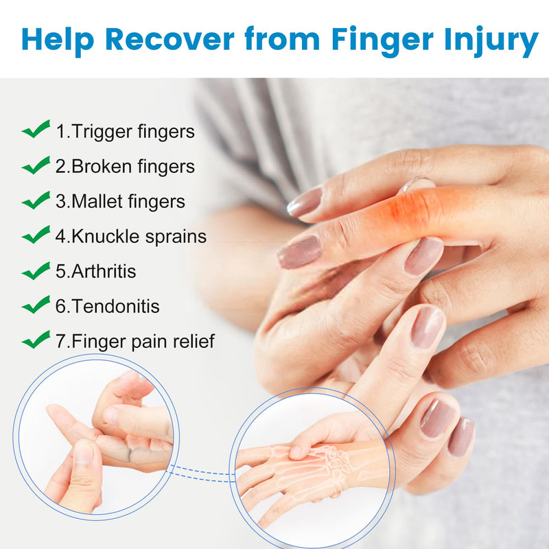 EDNYZAKRN 4Pcs Finger Splints, Finger Brace for Trigger Finger - Broken Finger - Arthritis - Straightening - Pain Relief, Finger Protectors Support for Index - Middle - Ring Finger - BeesActive Australia