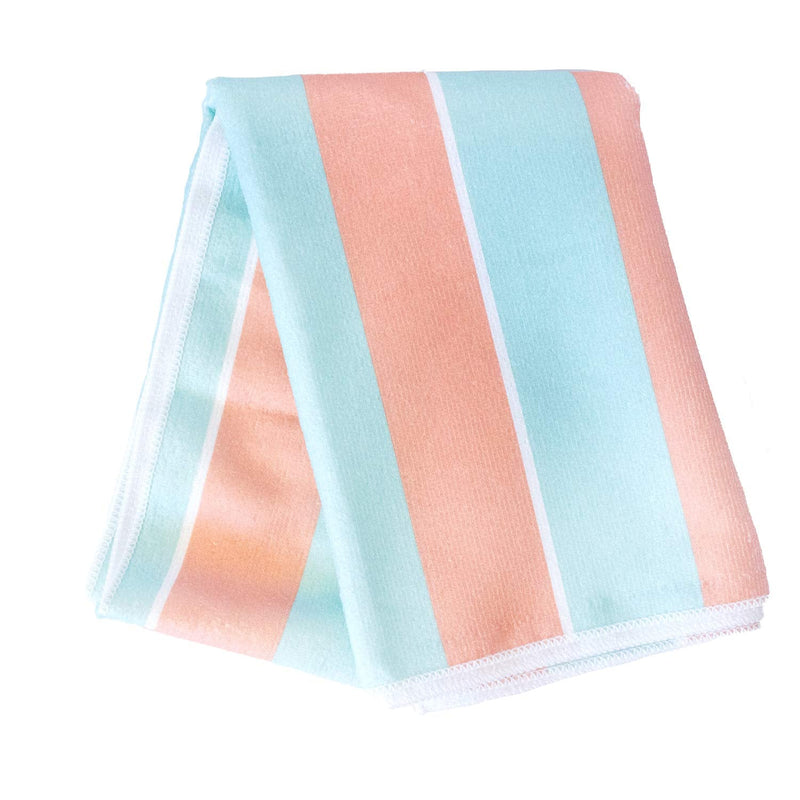My Doggy Place - Super Absorbent Microfiber Towel - Dog Bathing Supplies - Microfiber Drying Towel - Washer Safe 2 Pack Striped Summer - BeesActive Australia