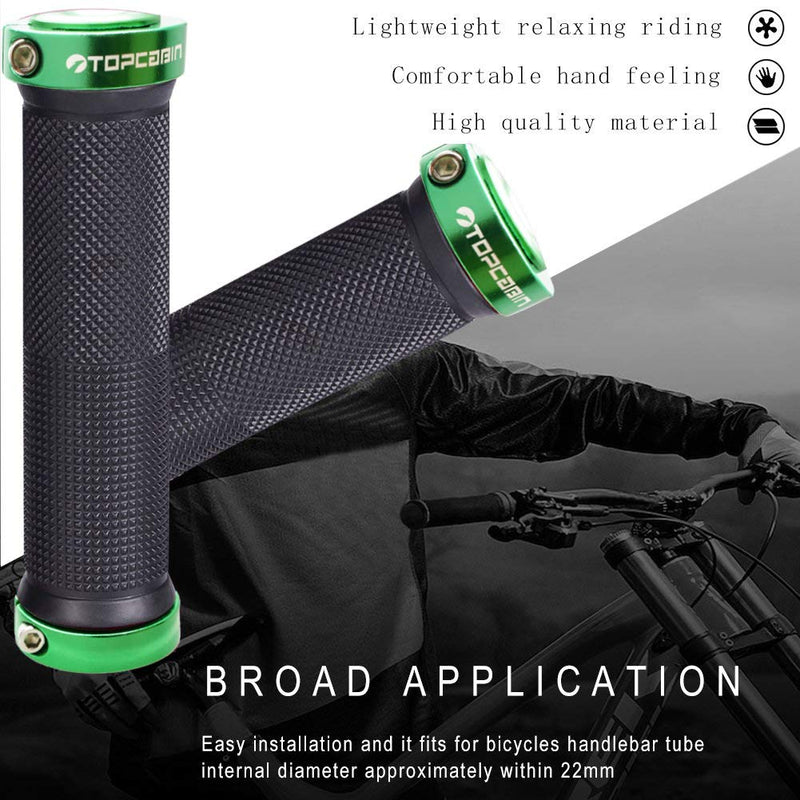 TOPCABIN Bicycle Grips,Double Lock on Locking Bicycle Handlebar Grips Rubber Comfortable Bike Grips for Bicycle Mountain BMX - BeesActive Australia
