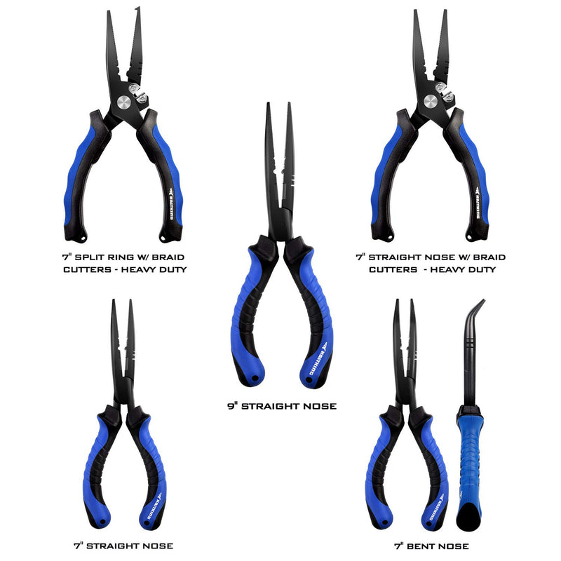 [AUSTRALIA] - KastKing Intimidator Fishing Pliers, Corrosion Resistant Teflon Coated Fishing Tools, Tungsten Carbide Cutters, Saltwater Resistant Fishing Gear. C:7" straight nose 