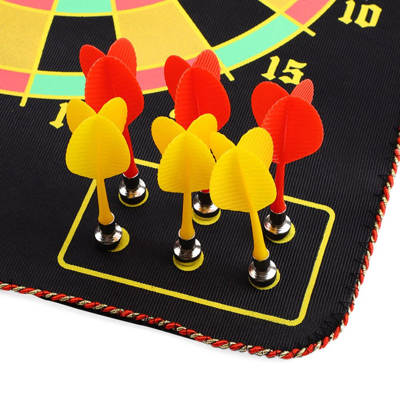 Alomejor Dartboard Magnetic Wall Hanging Up Double Sided Dartboard with 6 Safety Darts Portable Protector Dartboard Kids Adults Gift Target Game Room Office - BeesActive Australia