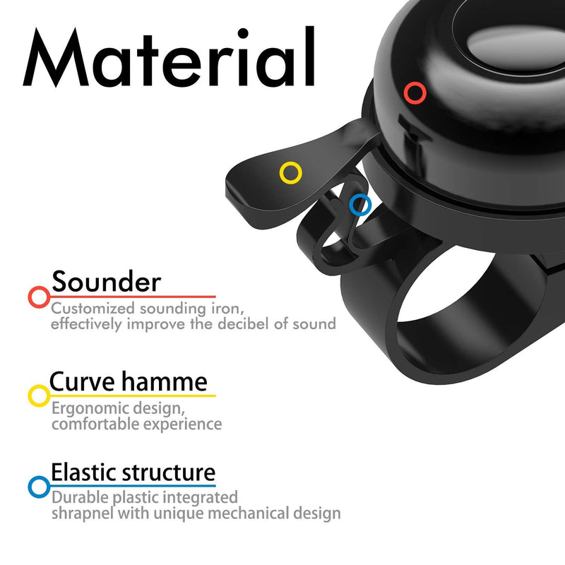 Sportout 2 Pack Bike Bell,Bicycle Bell, Loud Crisp Clear Sound for Road Bike, Mountain Bike, City Bike, Sports Bike, Cruiser Bike, BMX Bike(Diameter in 2.25cm) - BeesActive Australia