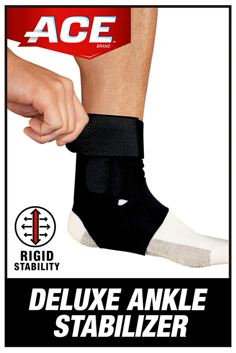 ACE Brand Deluxe Ankle Stabilizer, Adjustable, Black, 1/Pack Deluxe Stabilizer - BeesActive Australia