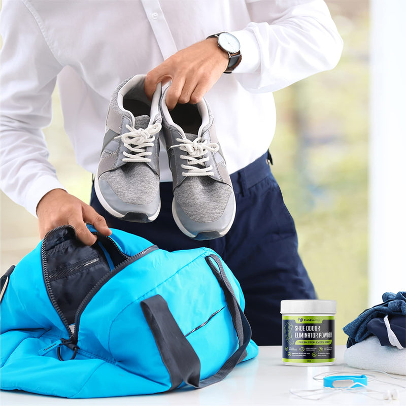 Shoe Odour Eliminator Powder | Leaves Smelly Shoes Fresh & Clean | | Long Lasting & Natural Odor Remover Formula | 100g - BeesActive Australia