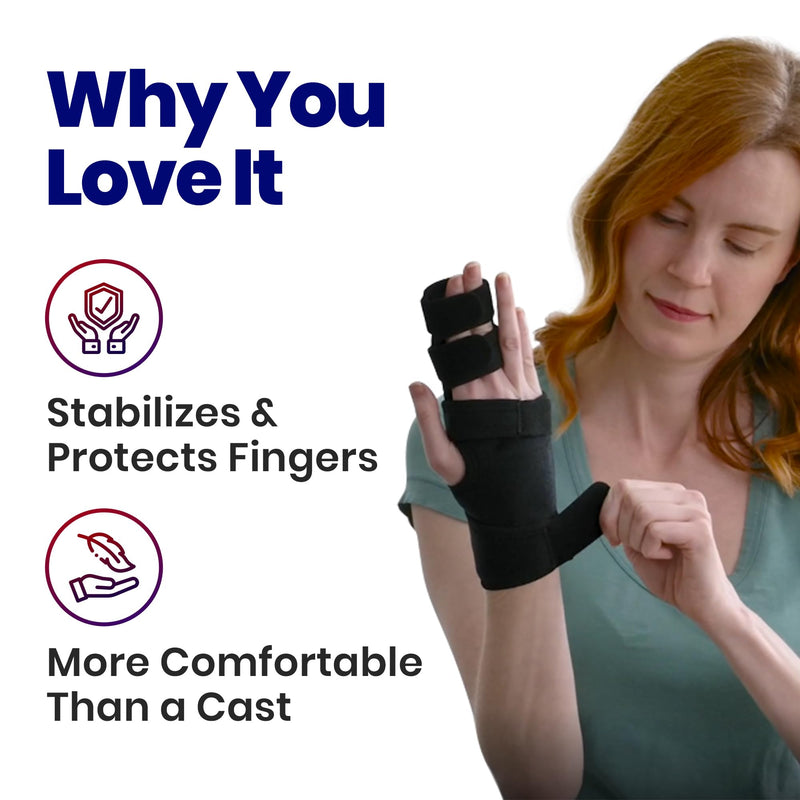 Trigger Finger Splint Finger Brace – Supports Two or Three Fingers. Help Broken Fingers Hand Contractures, Arthritis, Tendonitis, Mallet Fingers or Hand Splint for Metacarpal Fractures (Right - S/M) S/M (Pack of 1) - BeesActive Australia