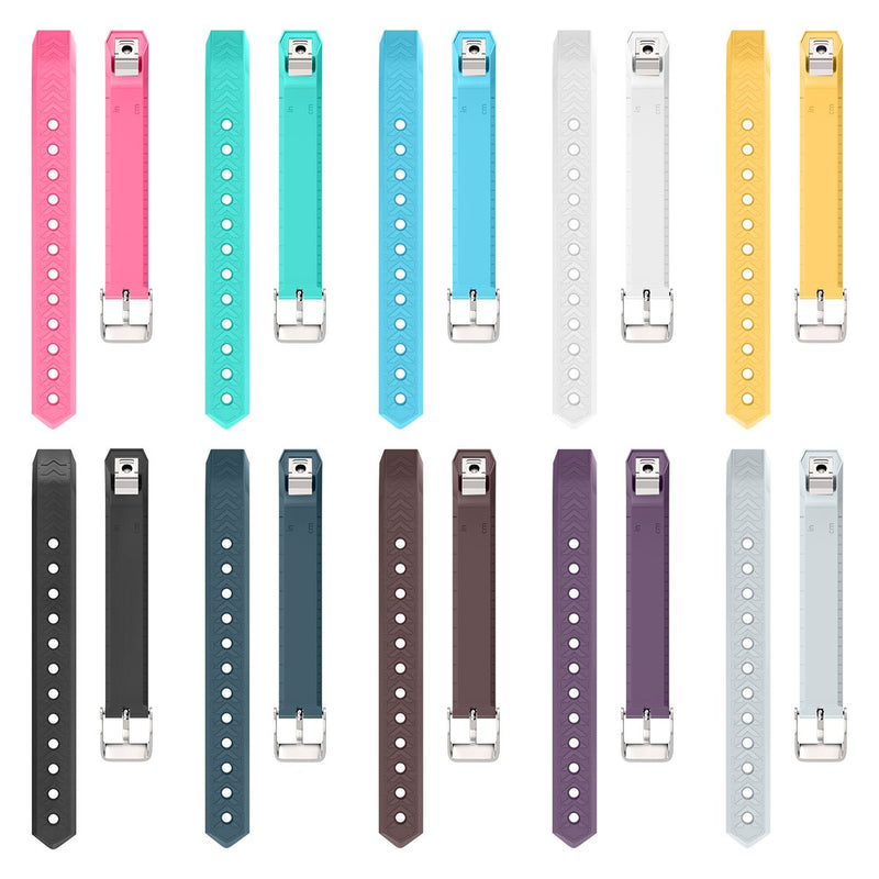 AIUNIT Alta HR and Alta Band, Alta Accessories Bands Watch Buckle Design Replacement Bands Small/Large for Alta HR Wristbands for Ace for Women Men Boys Girls Standard C05 10pack Arrow Texture - BeesActive Australia