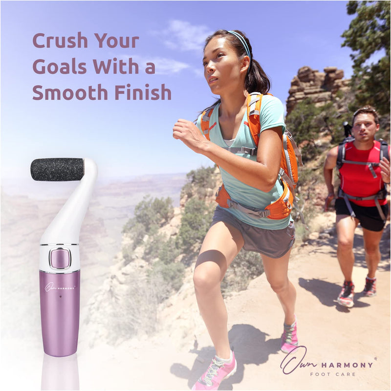 Electric Hard Skin Remover Rechargeable: Own Harmony Professional Pedicure Tools - CR1700 Best Electronic Foot File Sander - Perfect Pedi for Callus Removal and Dry Cracked Heels Feet Care (USB Cord) Satin Rose - BeesActive Australia