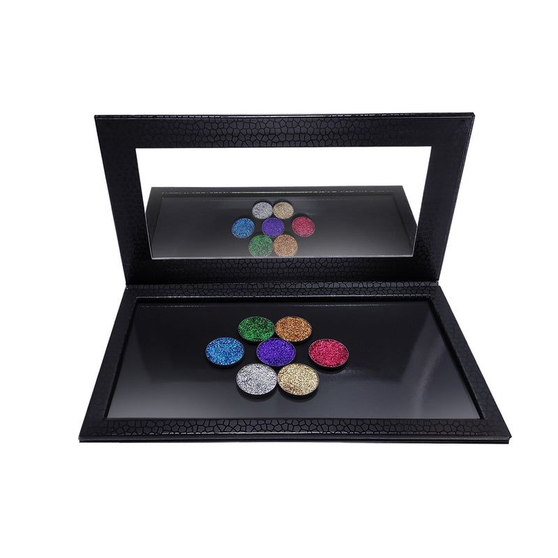 Allwon Magnetic Palette Empty Eyeshadow Makeup Palette with Shatterproof Mirror for Eyeshadow Lipstick Blush Powder (Black) Black - BeesActive Australia