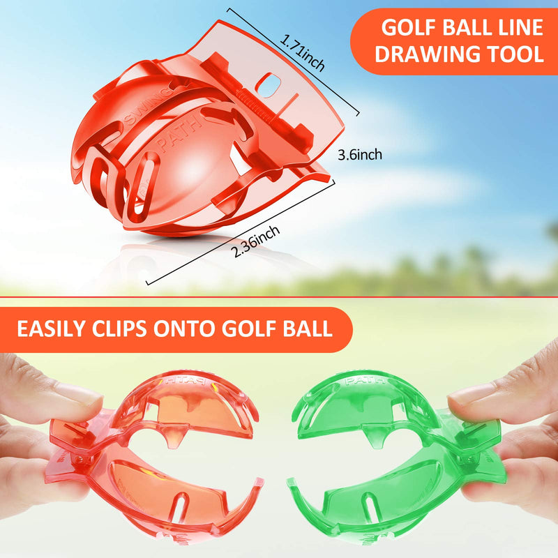 6 Pieces Golf Ball Line Marker Golf Ball Line Liner Golf Ball Alignment Tool Ball Line Drawing Tools Golf Putting Alignment Tool for Golf Accessories - BeesActive Australia