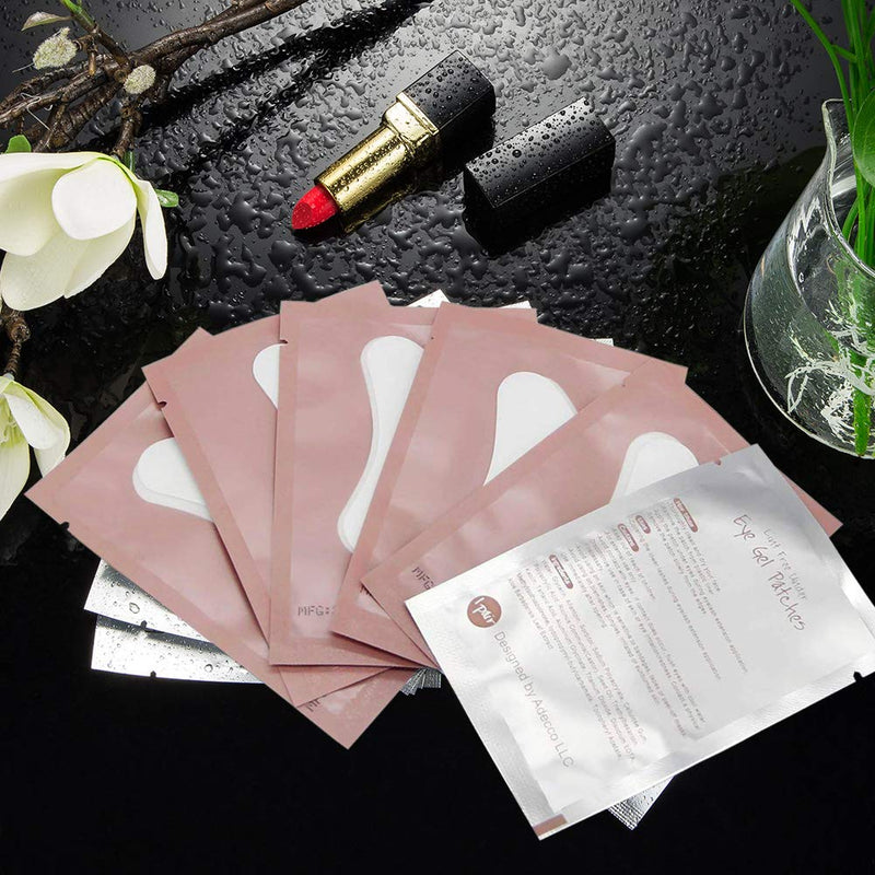 100 Pairs Eyelash Extension Eye Pads - Lint Free - Hydrogel Eye Patch/Lash Extensions Eye Gel Pads, Professional Under Eye Pads for Lash Extensions Supplies Pink - BeesActive Australia