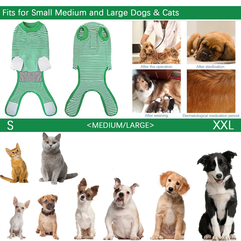 Dog Recovery Suit, After Surgery Wear for Pets Male Female, Professional Dog Onesie for Surgery for Abdominal Wounds Recovery Shirt, Substitute E-Collar & Cone XX-Large Green - BeesActive Australia