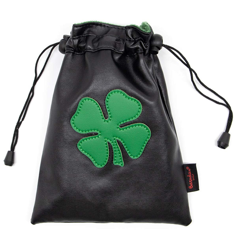 Golf Valuables Pouch,Golf Pouch with Drawstrings Leather Golf Tee Pouch for Men Women Black - BeesActive Australia