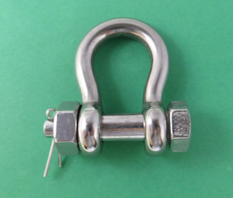 [AUSTRALIA] - Stainless Steel (316) Anchor Shackle 5/16" (8mm) Oversized Bolt Pin Forged US Type Marine Grade 