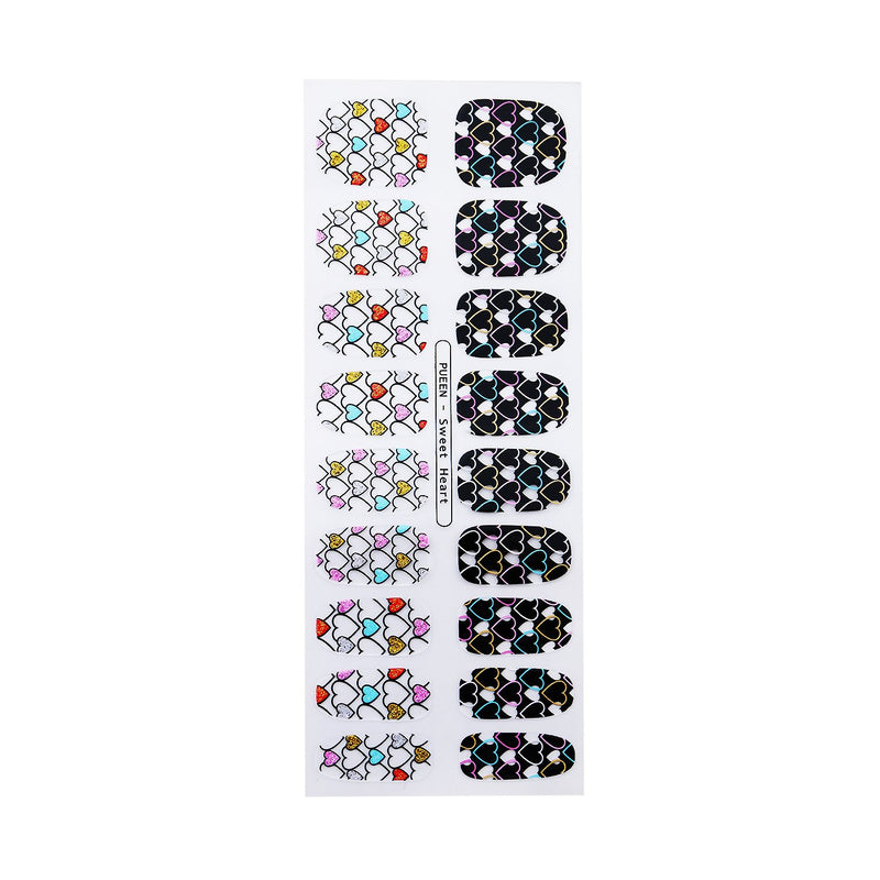 PUEEN 3D Jeweled Nail Wraps Collection BLING IT UP - 5 Pack (18 Strips Each) Nail Wraps/Nail Strips/Nail Foils/Nail Stickers/Nail Decals/Nail Patches in New High Fashion Designs-BH000526 - BeesActive Australia