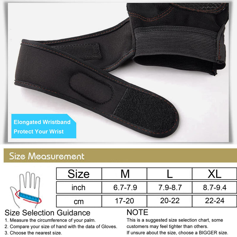 SUJAYU Workout Gloves, Gym Gloves for Men, Wrist Wraps Lifting Wrist Wraps Gloves for Working Out, Hand Out Gloves Fitness Gloves Full Palm Protection Black Medium - BeesActive Australia