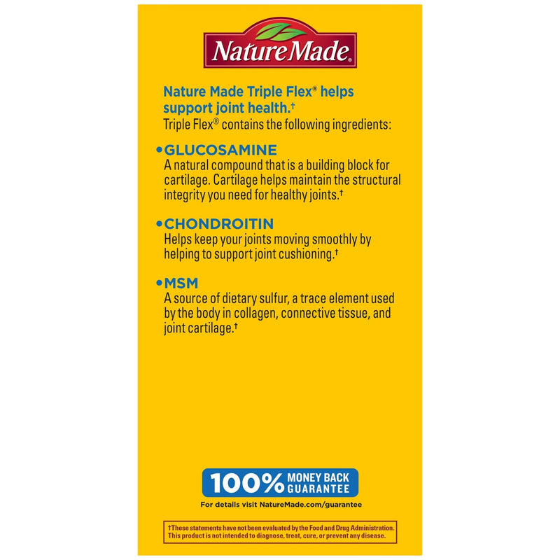 Nature Made Triple Flex Triple Strength Caplets, 120 Count for Joint Support - BeesActive Australia
