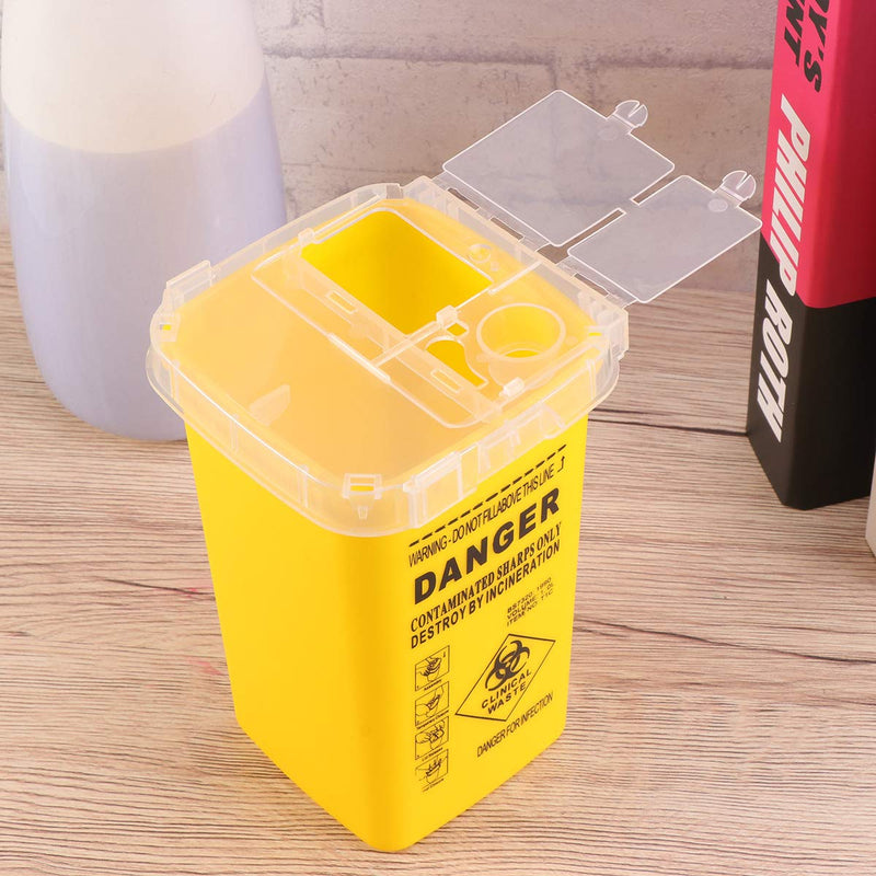 Sharps Container Small Disposal Needle Plastic Medical Waste Bins Tattoo Accessories Yellow As Shown - BeesActive Australia