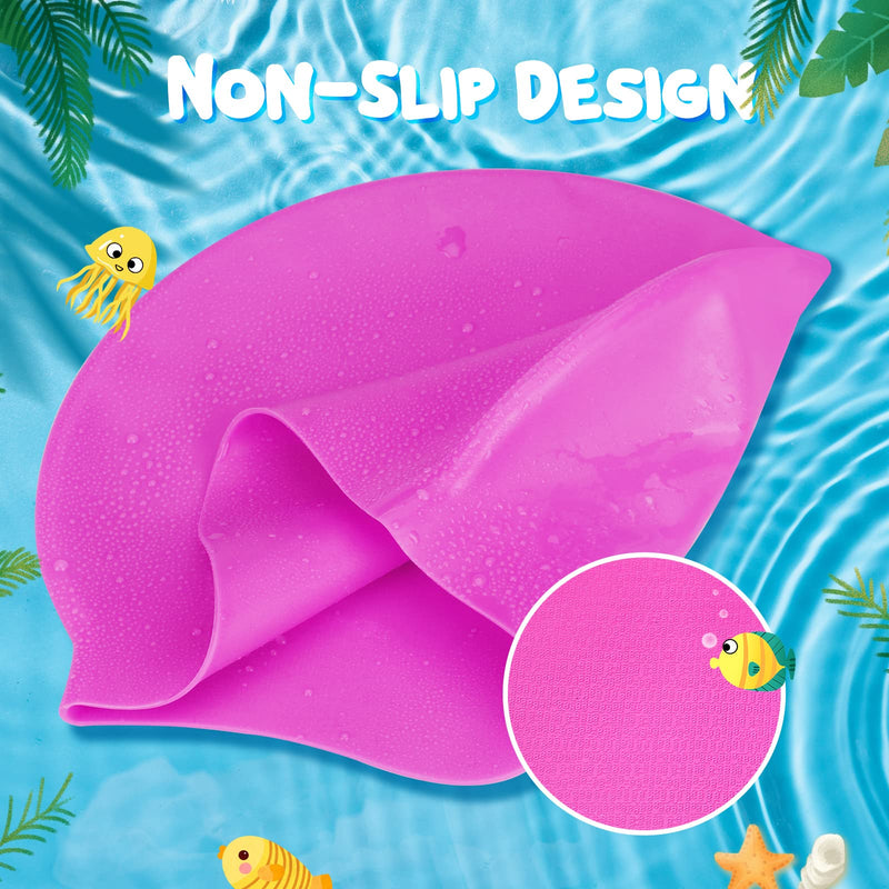 Swim Cap Kids, 2 Pack Durable Silicone Swimming Caps for Kids Youths, 3D Ergonomic Design Fit for Children and Teens (Age 3-8), Comfortable Fit for Long Hair & Short Hair - BeesActive Australia