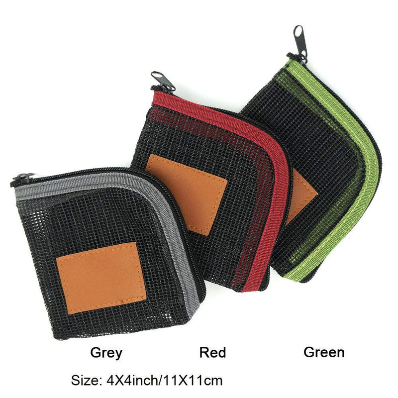 Aventik Fly Fishing Tapered Leader Wallet Tippet Line Case 5 Slots Net-Like Leader Tippet Storage Leader Pocket 4X4inch Green - BeesActive Australia