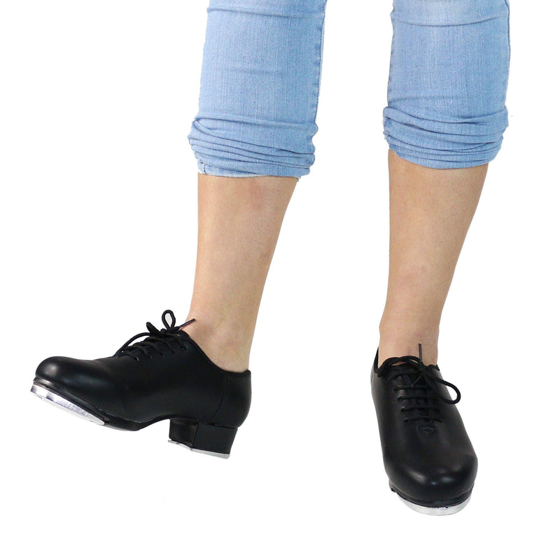 [AUSTRALIA] - Danzcue Womens Lace Up Tap Shoes 6 Black 