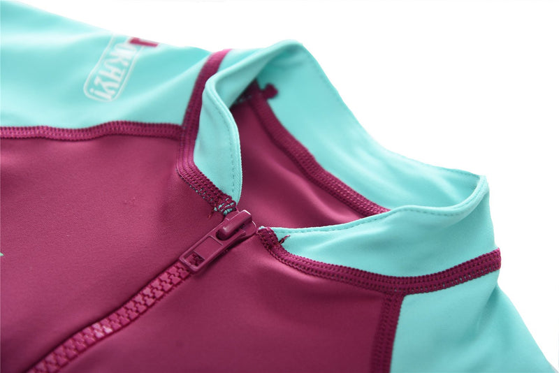 [AUSTRALIA] - M2C X-Manta Boys Girls Full Body Swimwear UPF 50+ UV Sun Protective One-Piece Rose 7 / 8 