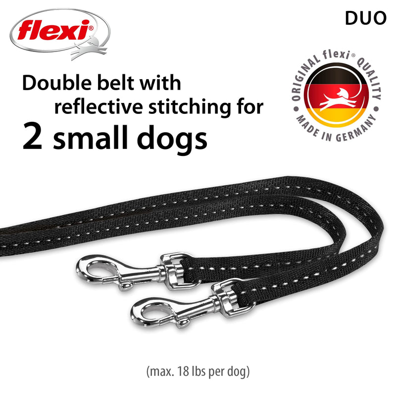 FLEXI 25210854: Classic Duo Cord Dog Leash, Blk 18 Lbs 16Ft - BeesActive Australia