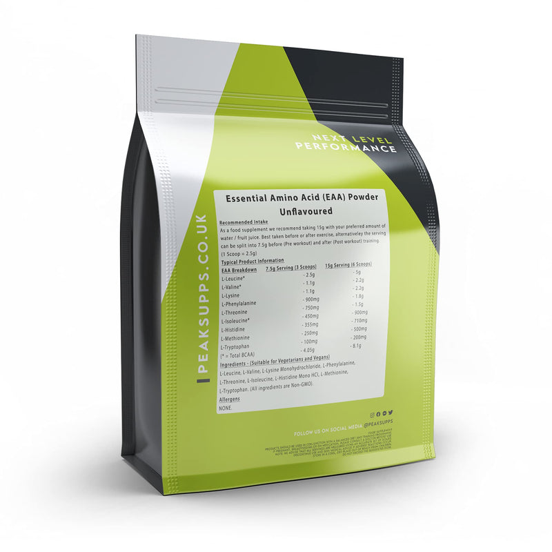 Essential Amino Acids Powder - EAA | Vegan | Pure (500g) 500 g (Pack of 1) - BeesActive Australia