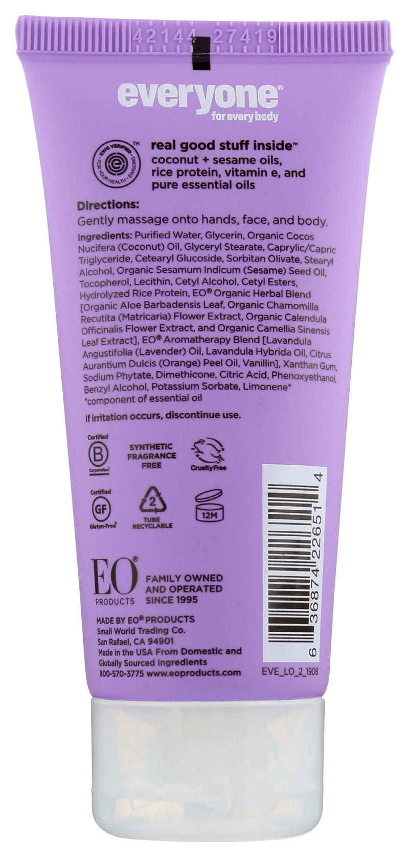 EO, Lotion Everyone Vanilla Lavender Impulse, 2 Ounce - BeesActive Australia