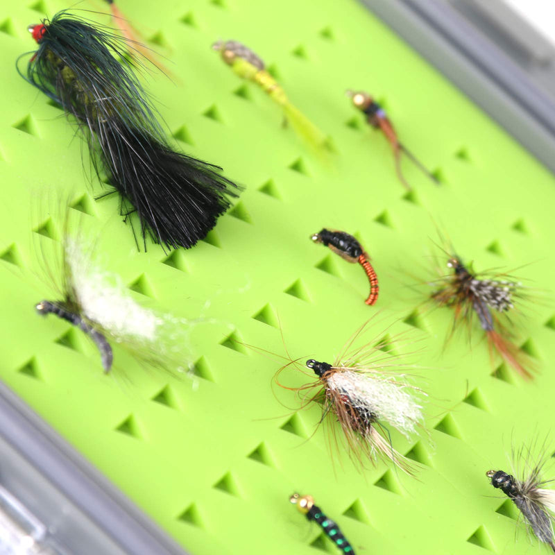 M MAXIMUMCATCH Maxcatch Fly Fishing Box Two-Sided Waterproof Easy Grip Foam Jig Fly Box Multiple Sizes Silicone Insert Large-5.9''x 3.8''x 1.77'' - BeesActive Australia