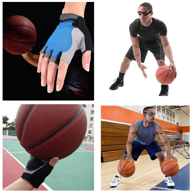 Basketball Dribbling Finger Training Anti Grip Ball Handle Train Gloves, Basketball Goggles Dribble Dribbling Eyewear Glasses Goggles for Kids Youth Adult Adolescent Golf Rugby Soccer For Adult - BeesActive Australia