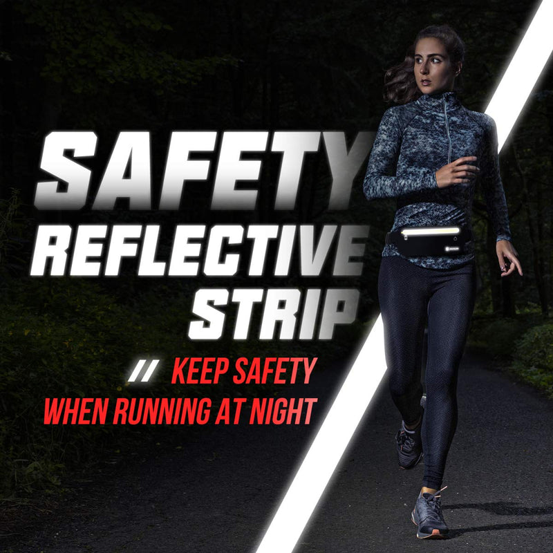 Akalas Ultra Slim Running Belt Waist Pack, No-Bounce Lightweight Fanny Pack, Water Resistant Runner Waist Bag, Adjustable Running Pouch for Gym Workouts, Travel & Outdoor Activities Black - BeesActive Australia