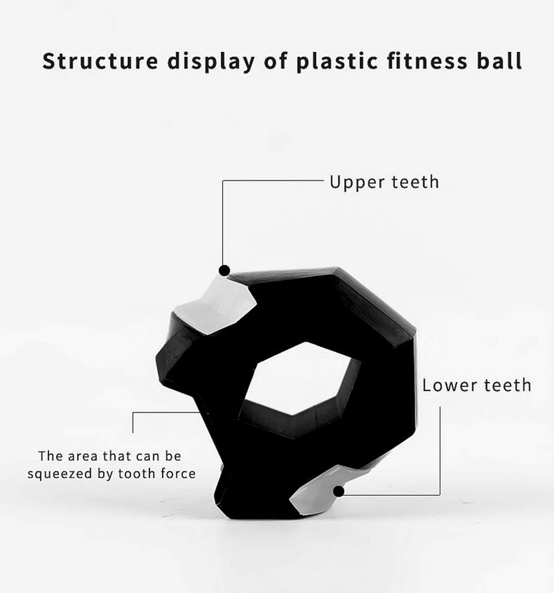 Jaw Exerciser Double Chin Face - Exercise for Facial & Neck Weight Loss in Men and Women Giving Slim Jawline and Fat Reducer Black - BeesActive Australia