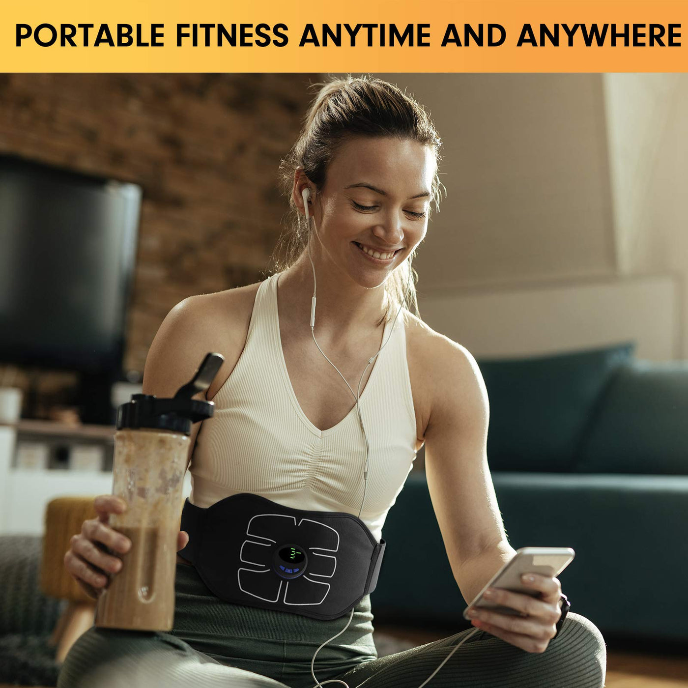 MarCoolTrip MZ ABS Stimulator Ab Machine Abdominal Toning Belt Workout Portable Ab Stimulator Home Office Fitness Workout Equipment for Abdomen BeesActive Australia