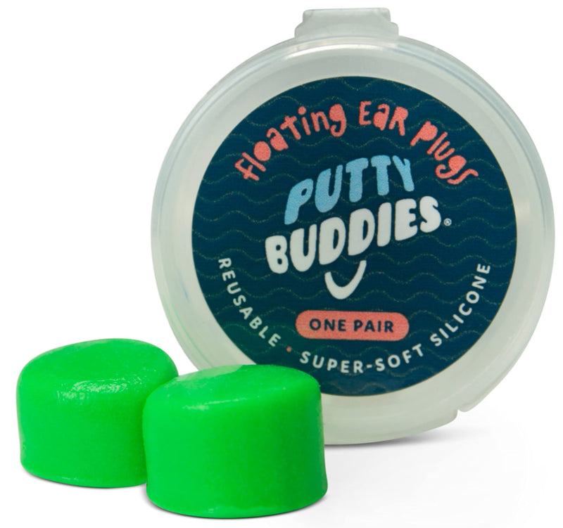 PUTTY BUDDIES Floating Earplugs 3-Pair Pack – Soft Silicone Ear Plugs for Swimming & Bathing – Invented by Physician – Keep Water Out – Premium Swimming Earplugs – Doctor Recommended Green/Yellow/Blue - BeesActive Australia