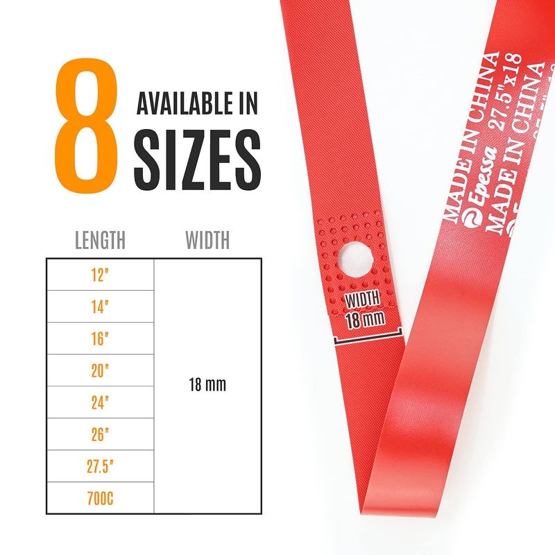Epessa Bike Bicycle Rim Strip Rim Tape Fits Size 12" 14",16",20",24" 26", 27.5", 700C-A Pair 12" - BeesActive Australia